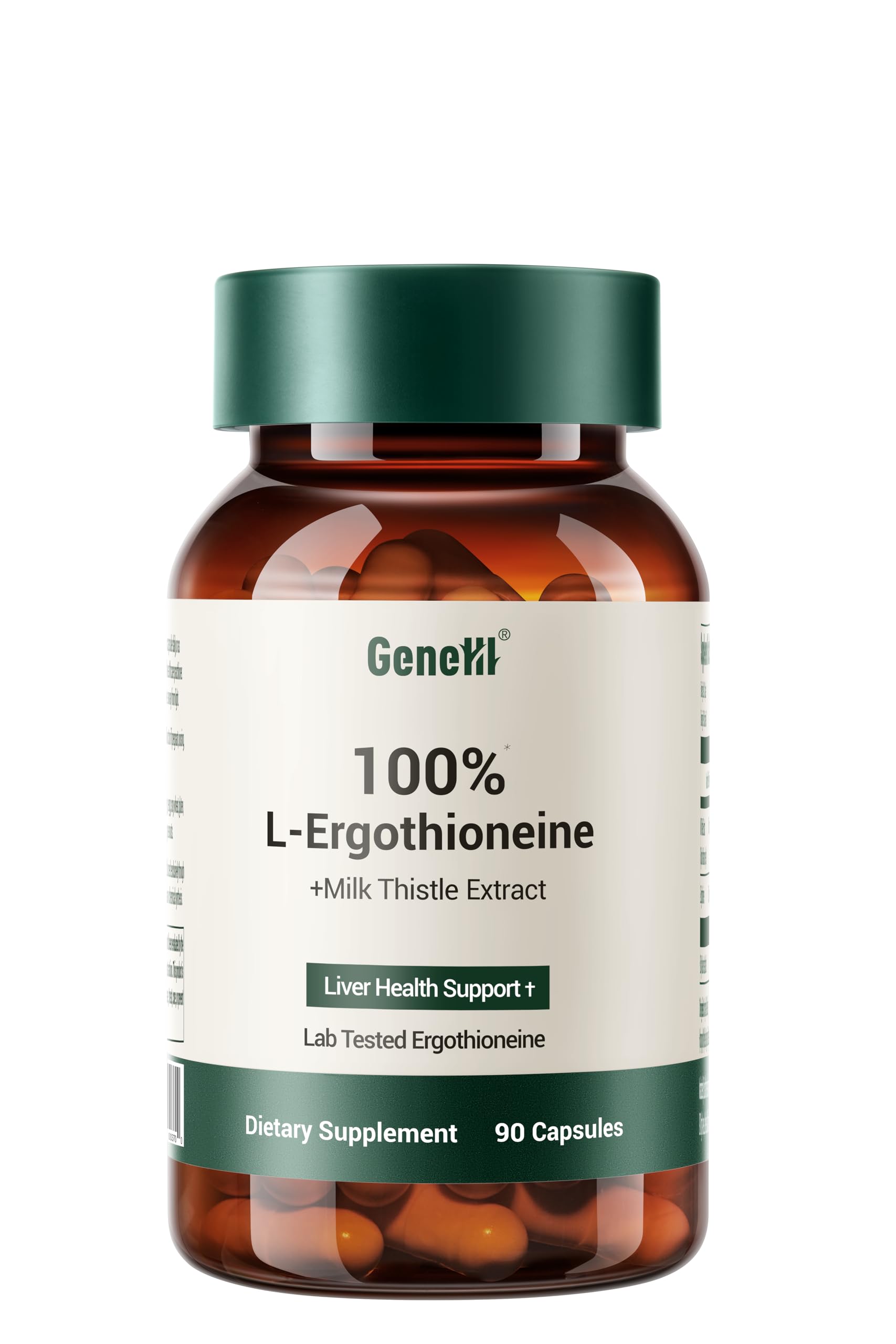 GENEIII Milk Thistle & L-Ergothioneine – Liver & Cellular Health Support | 90 Count