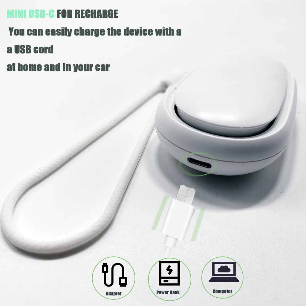Generic Portable Essential Oil Diffuser - Waterless, Battery-Operated, USB-C Rechargeable (White)