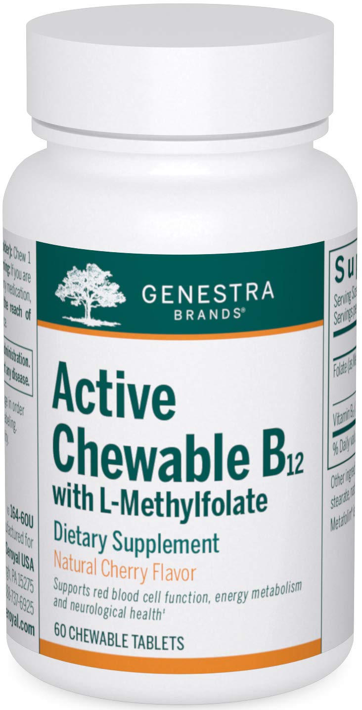 Genestra Active B12 with L-Methylfolate – Chewable B12 & Folate (60 tabs)