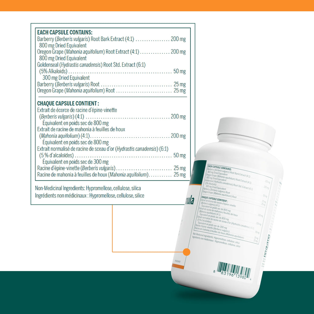 Genestra Brands Berberis Formula – Barberry, Goldenseal & Oregon Grape | 180 Capsules
