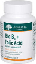 Genestra Bio B12 + Folic Acid – Vitamin B12 Supplement | 60 Chewable Tablets