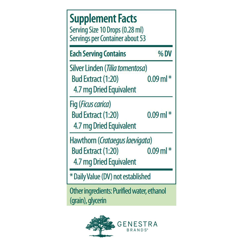 Genestra Calm-gen | Silver Linden, Fig & Hawthorn | Herbal Supplement 0.5 fl oz