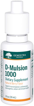 Genestra D-Mulsion 1000 - Liquid Vitamin D Drops, 1 oz, Natural Berry Flavor
