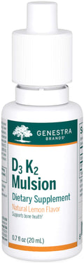 Genestra D3 K2 Mulsion - Liquid Vitamin D3 + K2 for Bone Health | 122 Servings