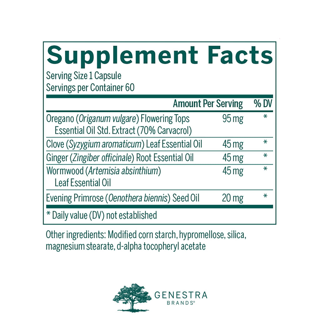 Genestra Brands IntestiBal – Digestive Support with Ginger & Wormwood Essential Oils | 60 Capsules