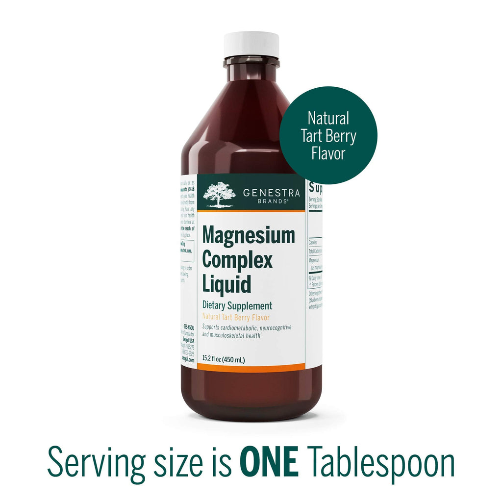 Genestra Brands Magnesium Complex Liquid | Three Organic Magnesium Sources | 15.2 fl oz