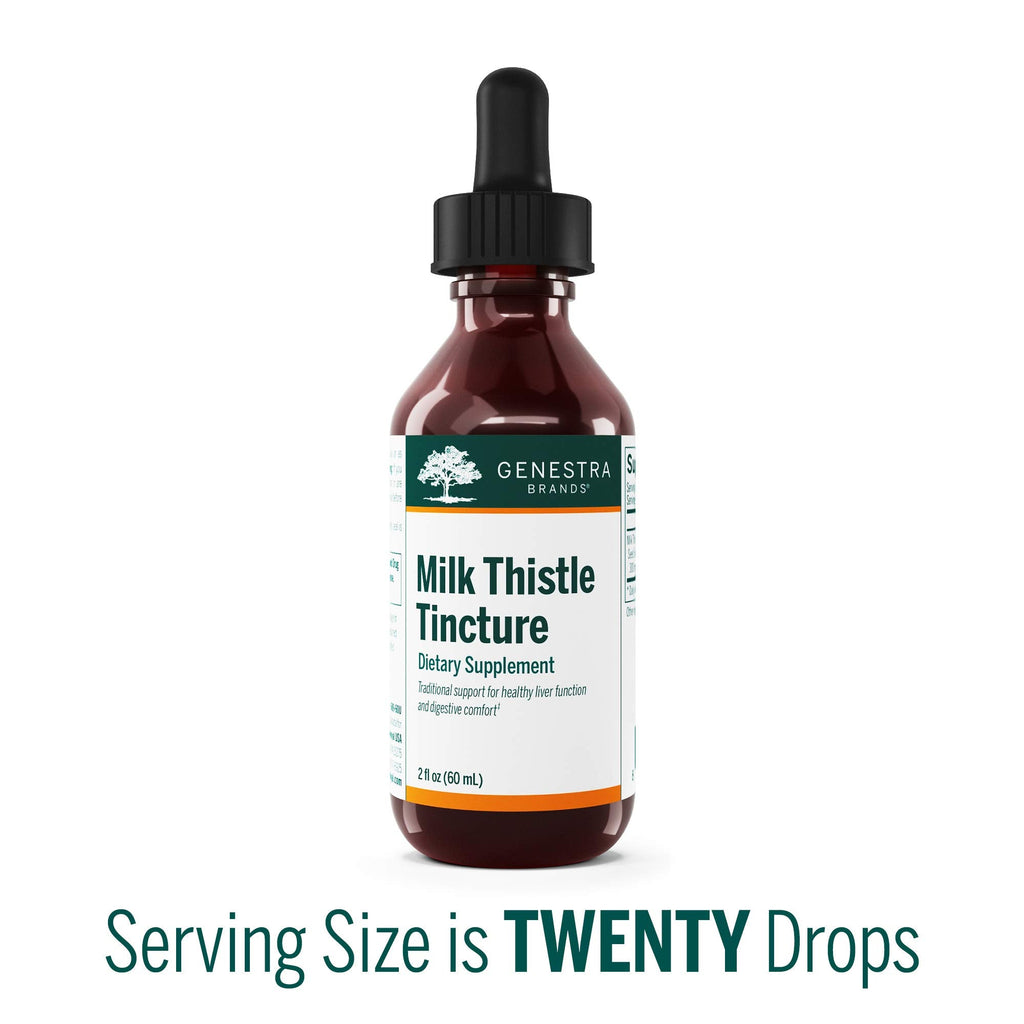 Genestra Milk Thistle Tincture | Liver Support Herbal Supplement | 2 fl oz