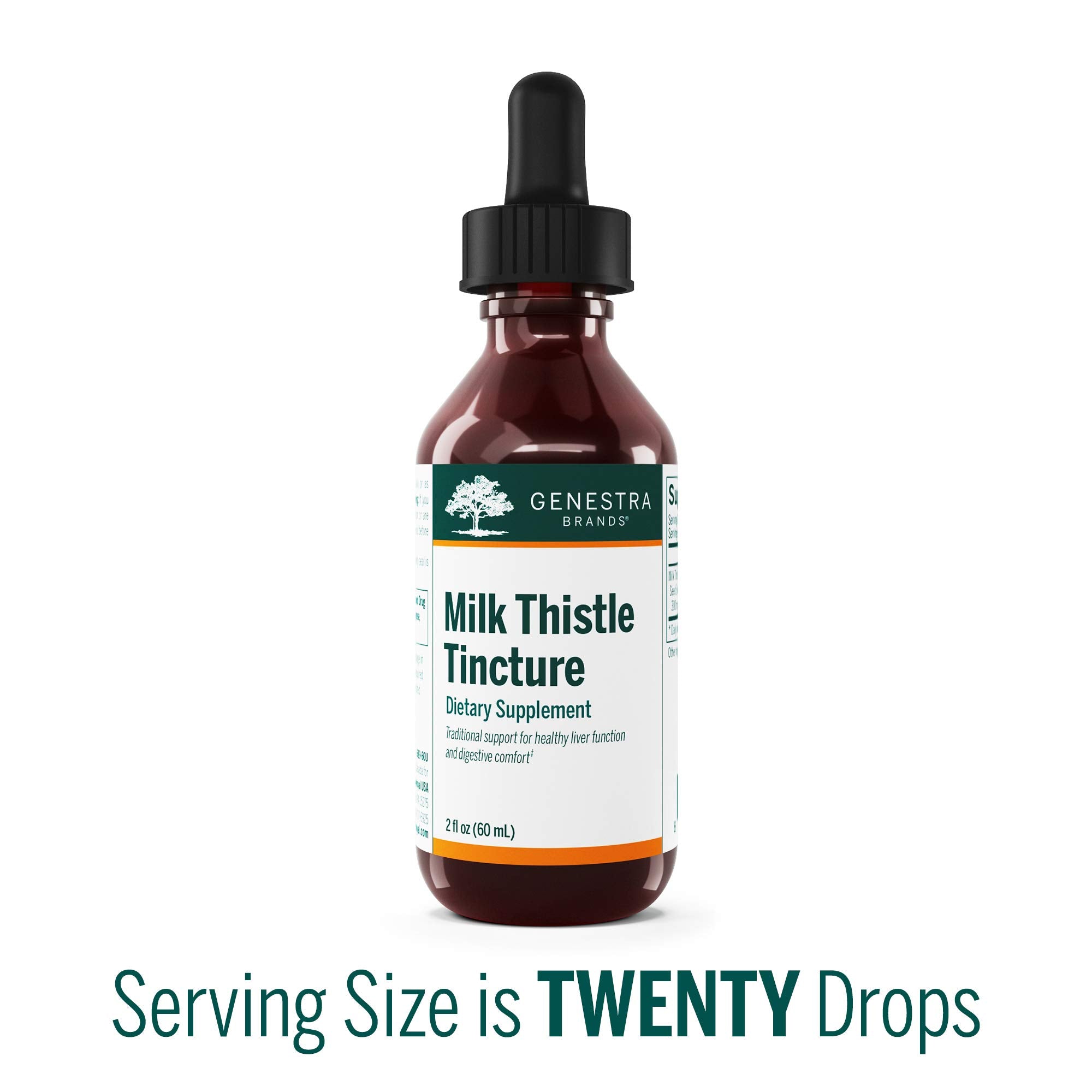 Genestra Milk Thistle Tincture | Liver Support Herbal Supplement | 2 fl oz