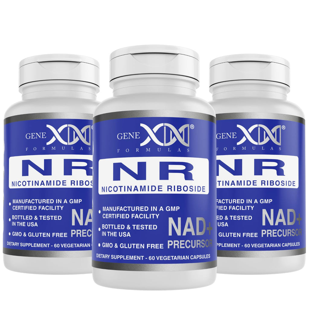 Genex Formulas NR Nicotinamide Riboside 300mg (3 Pack) NAD+ Precursor for Healthy Aging - GMP-Certified, Non-GMO, Gluten-Free, Vegetarian