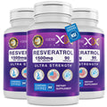 Genex Formulas 1500mg Resveratrol + BioPerine (3 Pack) | Trans-Resveratrol from Japanese Knotweed