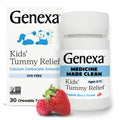 Genexa Kids' Clean Tummy Relief | Dye-Free Berry Chewables for Ages 2-11 | 500 mg Calcium Carbonate