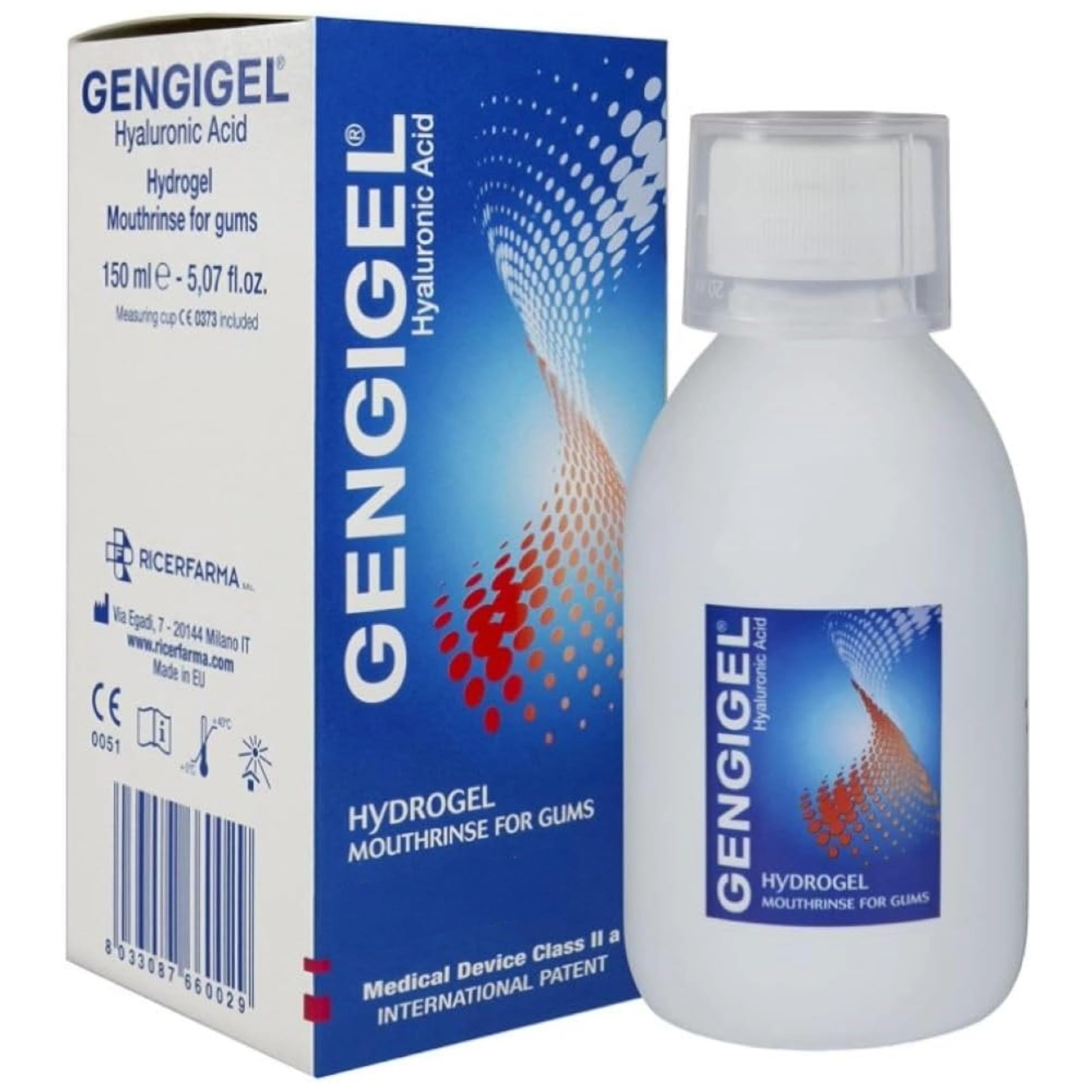 Gengigel Hyaluronic Acid Mouthrinse (150 ml) – Gum Health, No Alcohol, Vegan & Kosher