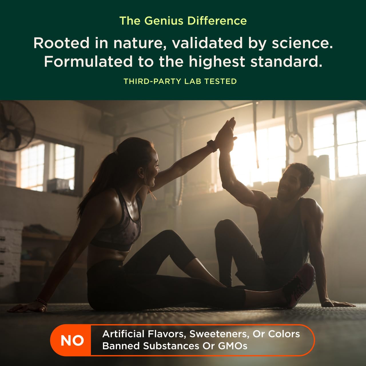 Genius Brand Genius Lion's Mane - Organic Non-GMO Memory & Focus Support - 120 Veggie Capsules