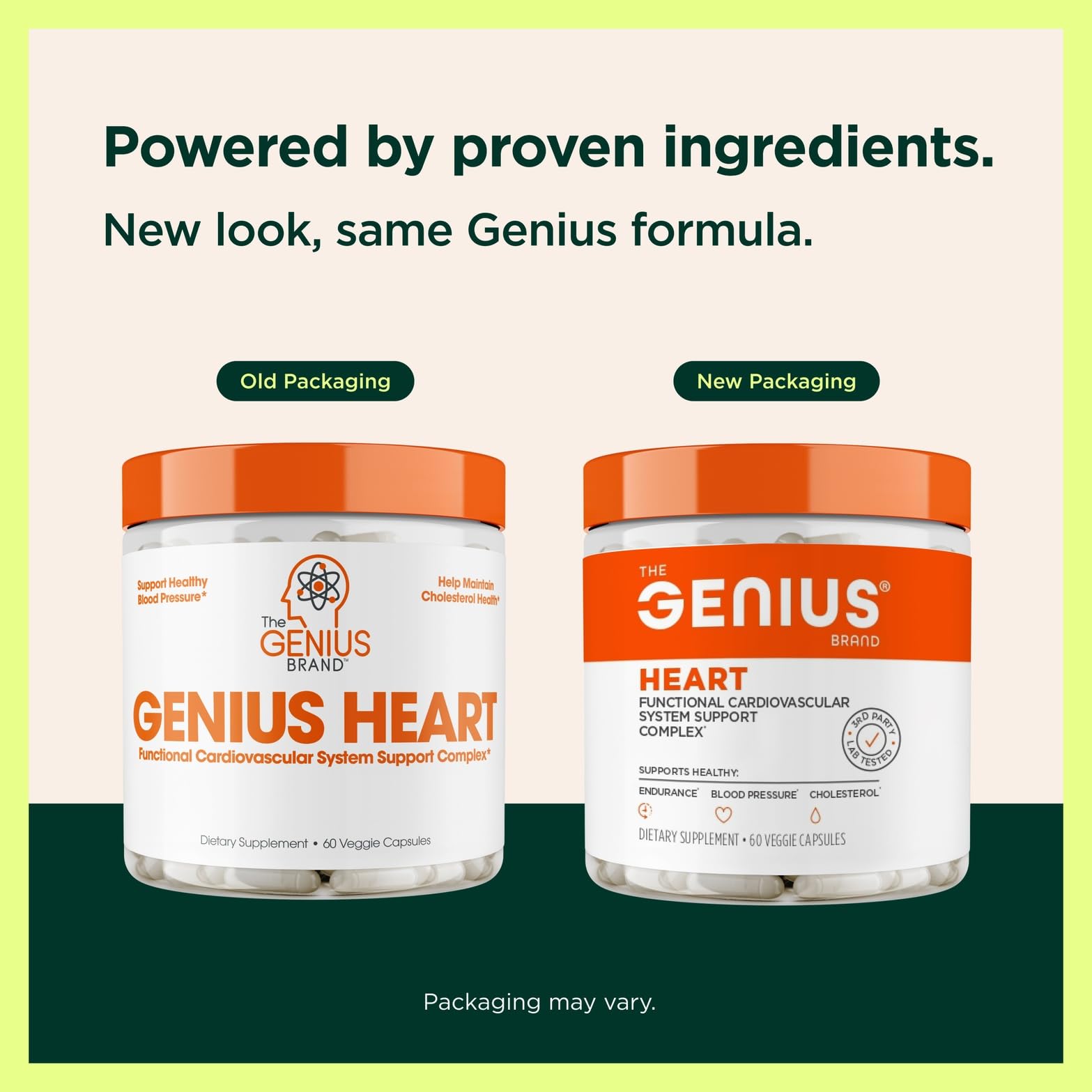 Genius Heart - Daily Heart Support Supplement | Vegan, Non-GMO, Gluten-Free | 60 Veggie Pills