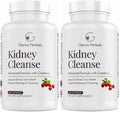 Genius Herbals Kidney Cleanse Advanced Formula with Cranberry Extract - 60 Capsules (Pack of 2)