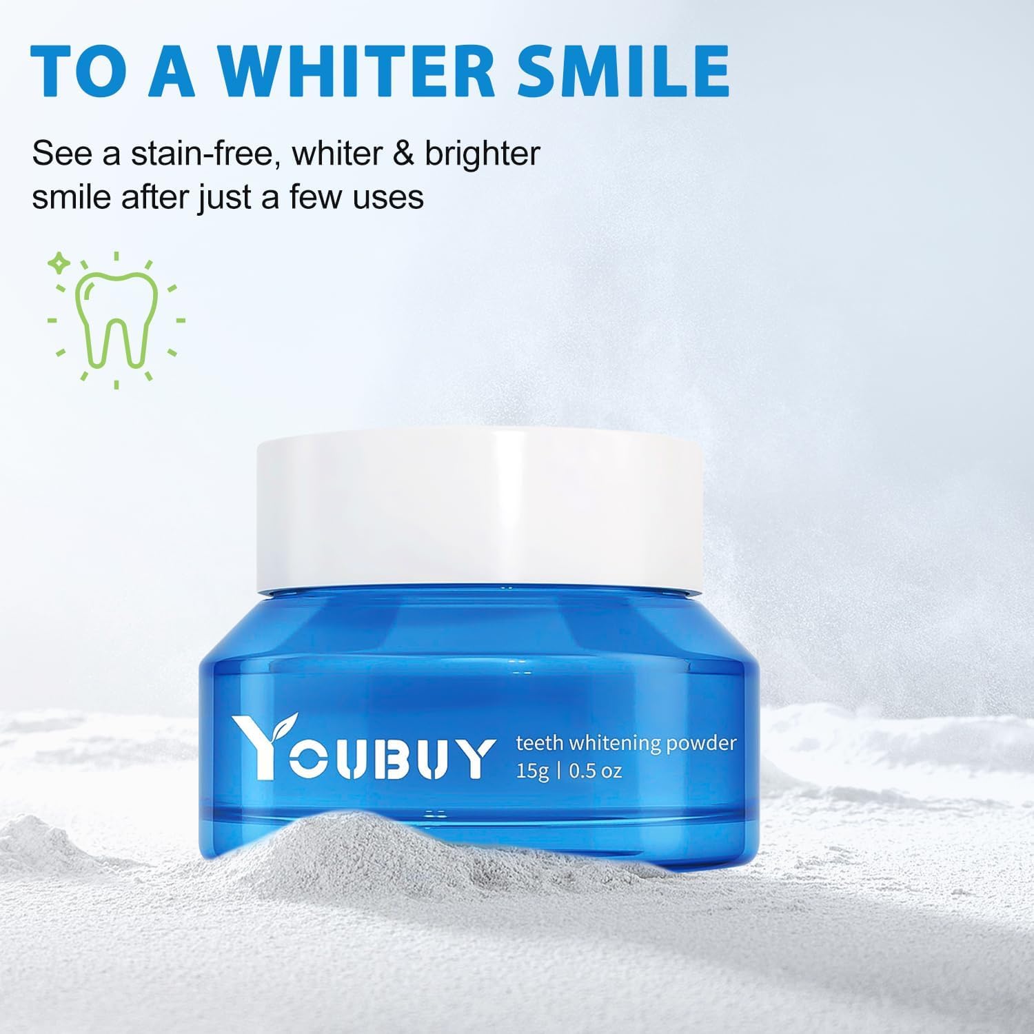 Teeth Whitening Powder – Natural Teeth Whitener | Instant Whitening & Fresh Breath (2PCS)