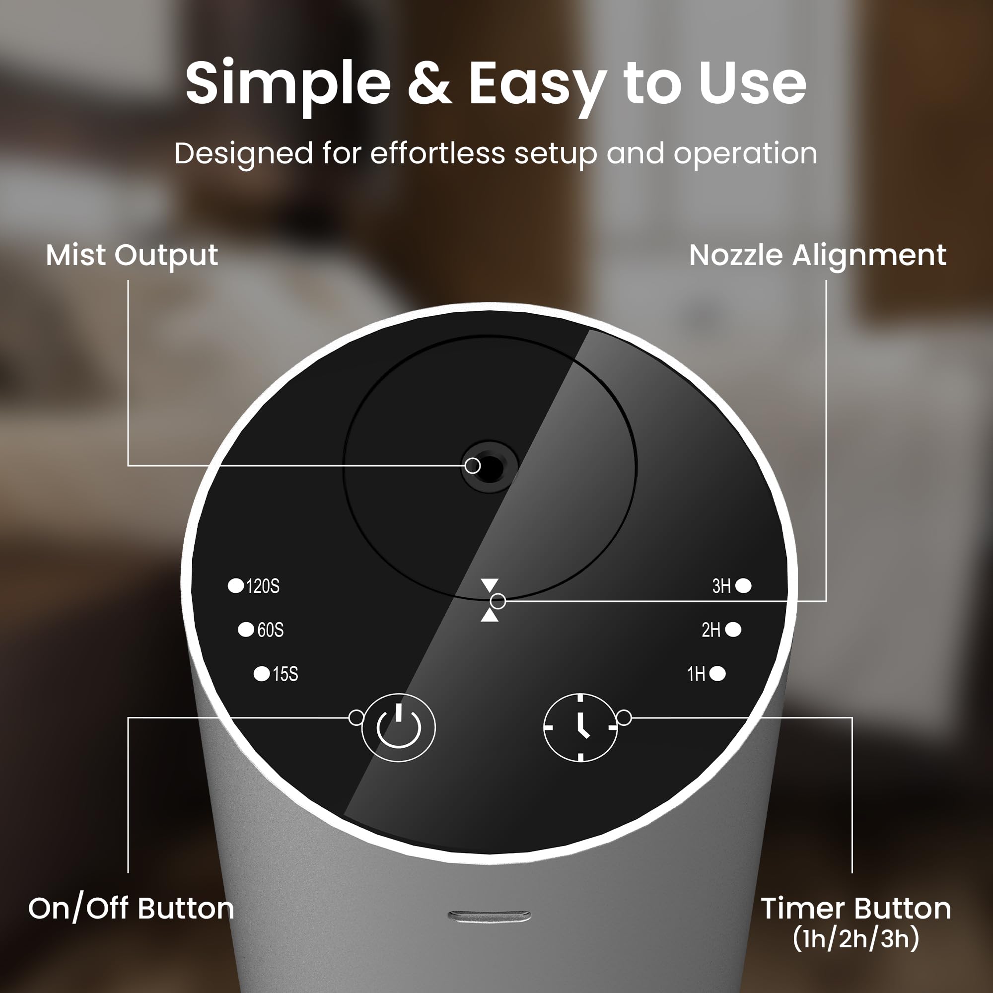 GentleJet LiteMist Waterless Diffuser – Aluminum, USB-C Rechargeable