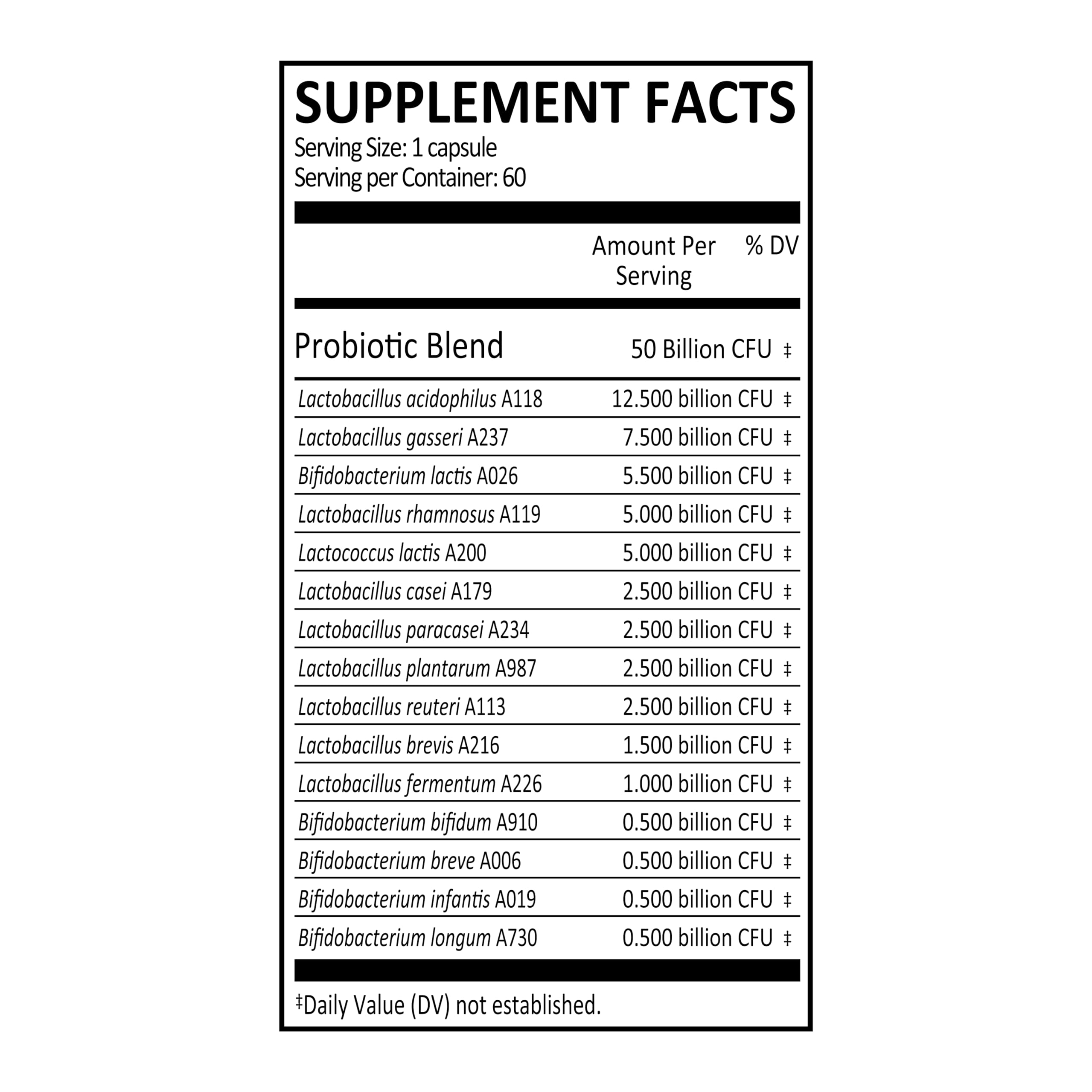 Genuine Health Women's Daily Probiotic - Multi-Strain Formula (60 Count) for Digestive, Vaginal & Skin Health