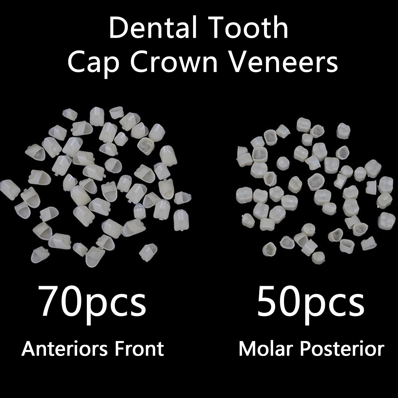 Geodurn Temporary Fake Tooth Caps & Crowns – 120 Pcs for Teaching or DIY