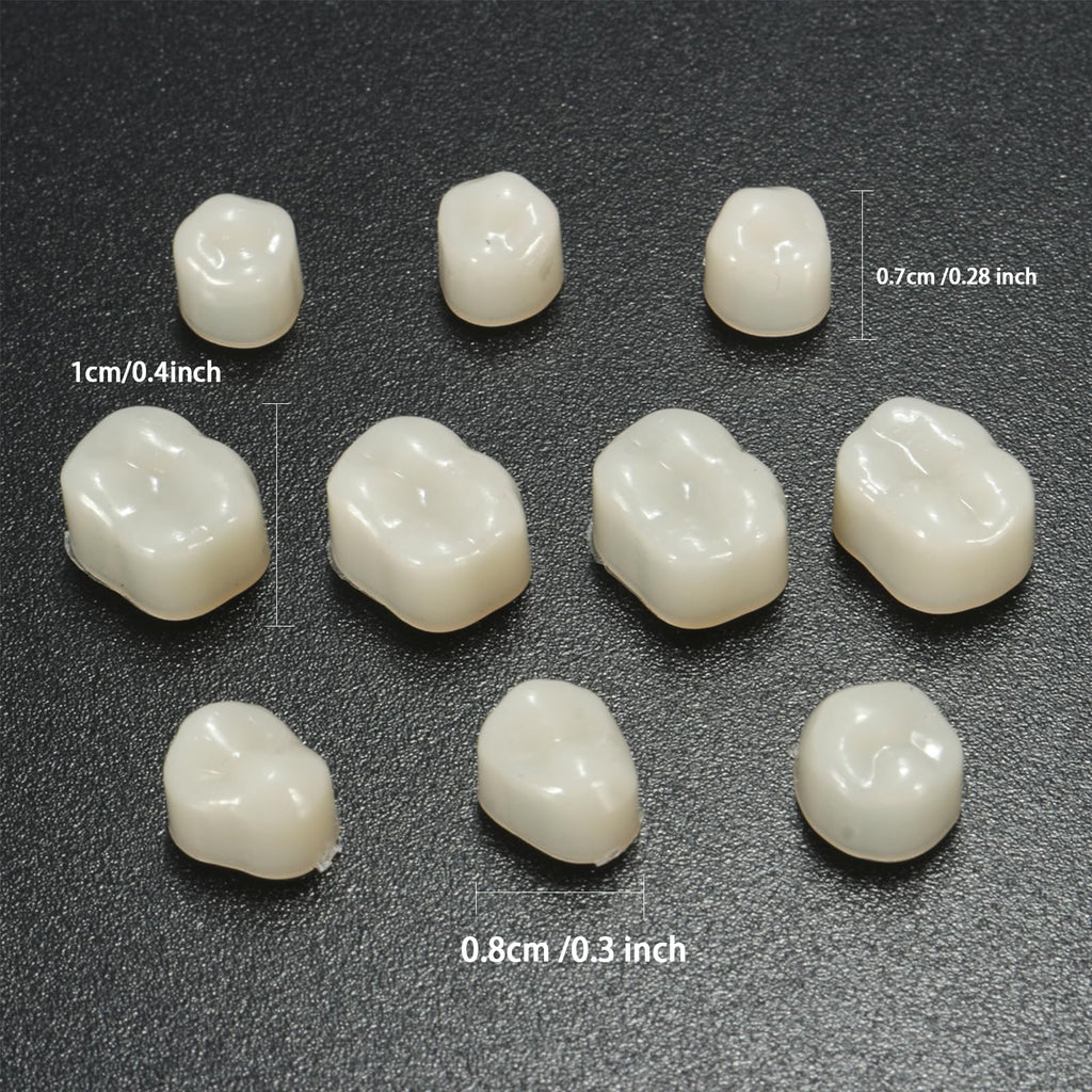Geodurn Temporary Fake Tooth Caps & Crowns – 120 Pcs for Teaching or DIY