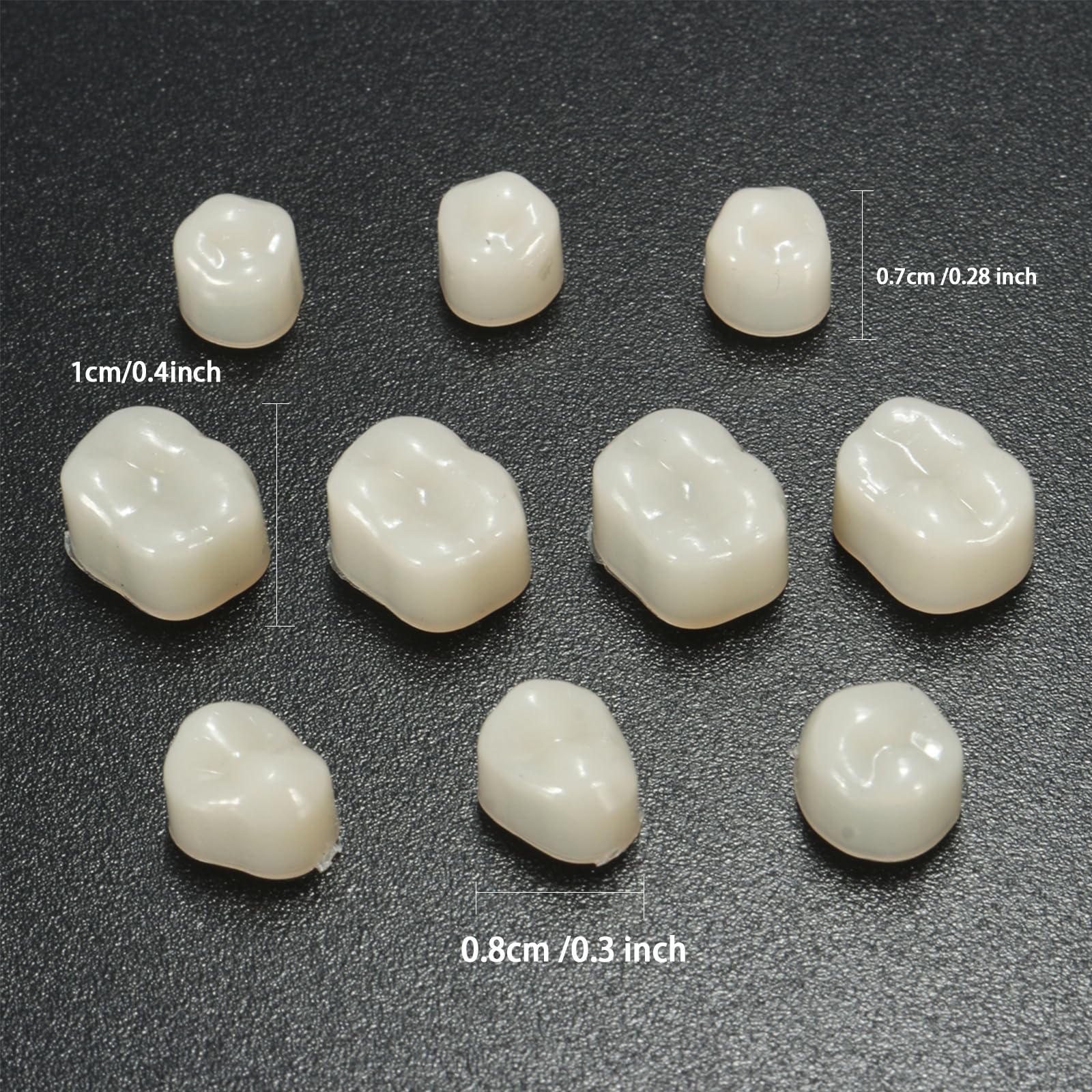 Geodurn Temporary Fake Tooth Caps & Crowns – 120 Pcs for Teaching or DIY