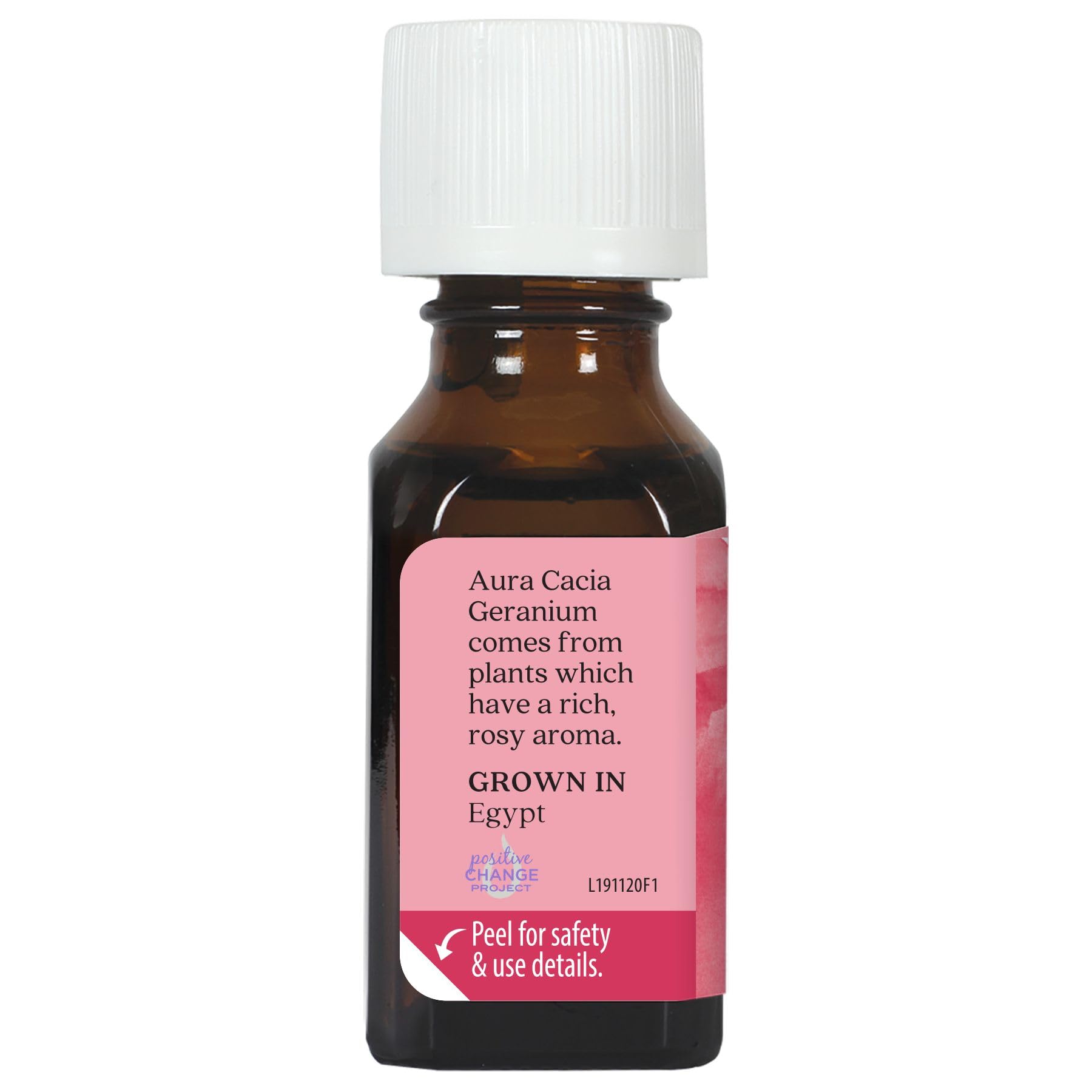 Aura Cacia 100% Pure Geranium Essential Oil | GC/MS Tested for Purity | 15 ml (0.5 fl oz) | Pelargonium graveolens