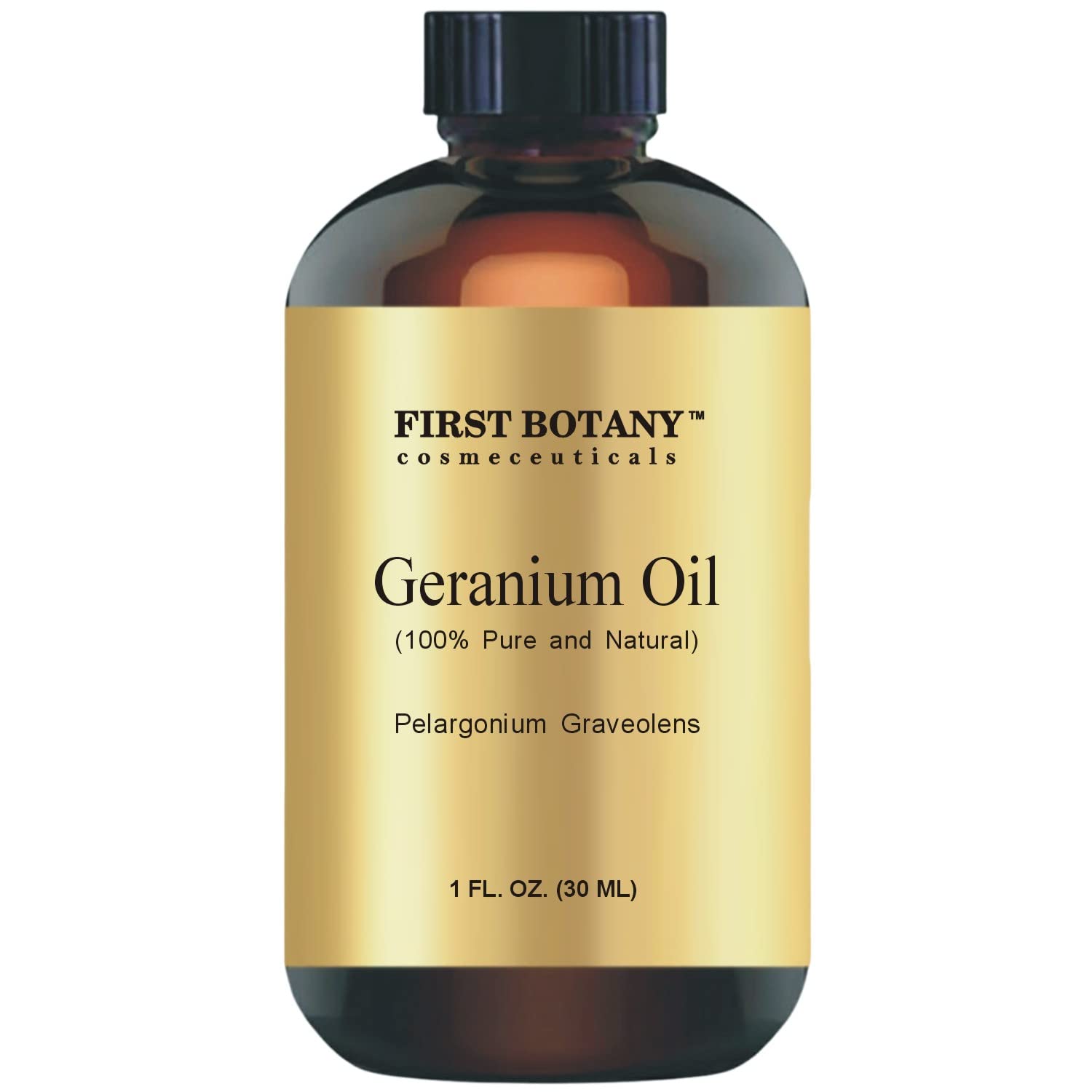 First Botany 100% Pure Geranium Essential Oil - Premium Geranium Oil for Aromatherapy, Massage, Topical & Household Uses - 1 fl oz