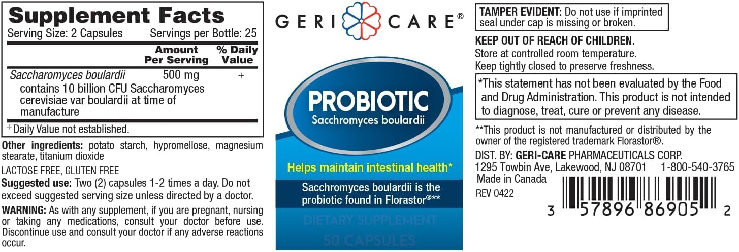 GeriCare Ultimate Probiotic and Digestive Health Supplement - Complete Gut Repair | Probiotics for Women and Men | Lactose & Gluten Free | 50 Capsules (3 Pack)