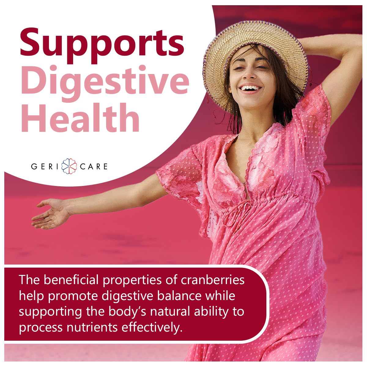 GeriCare Cranberry Gummies – UTI & Bladder Health, Vegan & Non-GMO