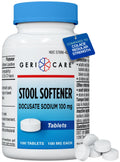 GeriCare Docusate Sodium Stool Softeners 100mg – Dye Free, USA Made, Compared to Colace Regular Strength