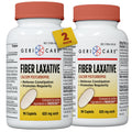 GeriCare Fiber Laxative Caplets 625mg | Calcium Polycarbophil for Gentle Digestion, 2-Pack (90 Count Each)