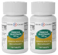 Gericare Iron 27mg Ferrous Gluconate 240mg – Iron & Energy Supplement (Pack of 2, 100 Count)
