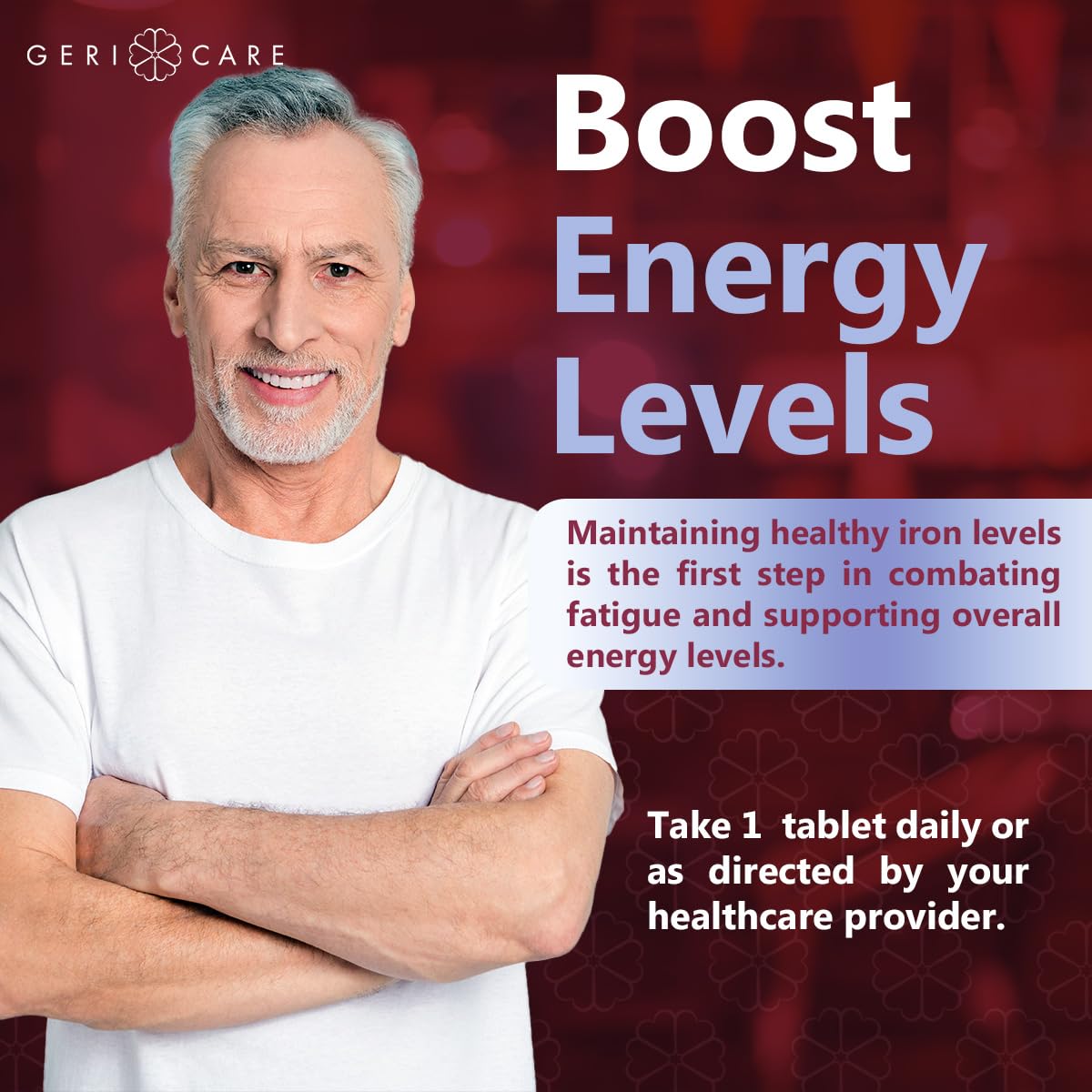 GeriCare Ferrous Sulfate Tablets 325mg | High Potency Iron 65mg – 200 Count