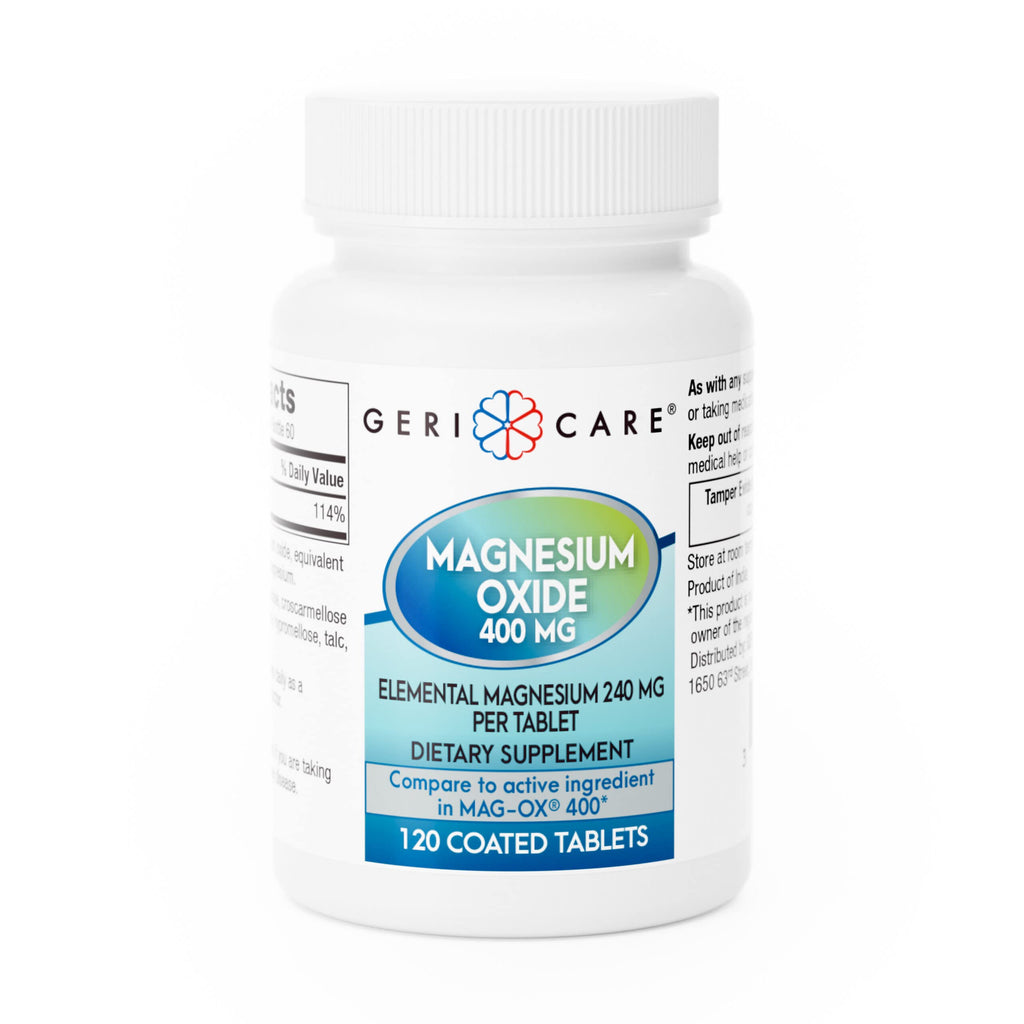 GeriCare Magnesium Oxide 240 mg | 120 Coated Tablets – Essential Mineral Support