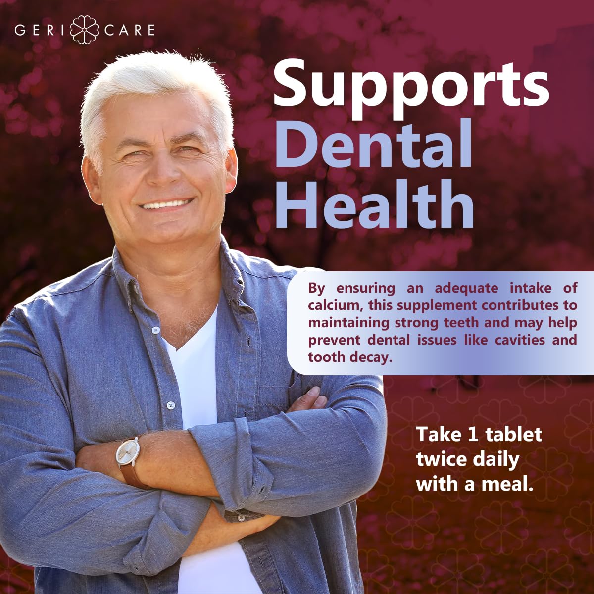 GeriCare Oyster Shell Calcium 500 mg – Bone Health Supplement | 100 Count (Pack of 1)