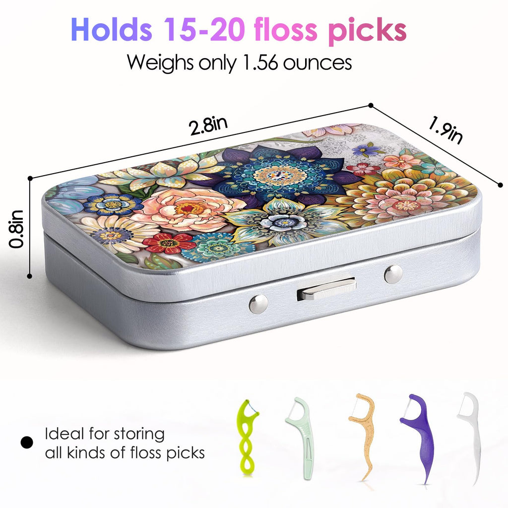 Gerkia Dental Floss Portable Case – Compact Multi-Size Floss Picks Dispenser for Travel, Hotels, Dinners & Appointments
