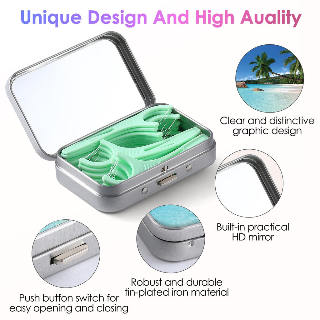Gerkia Dental Floss Portable Case – Travel Floss Picks Dispenser (3-Piece)