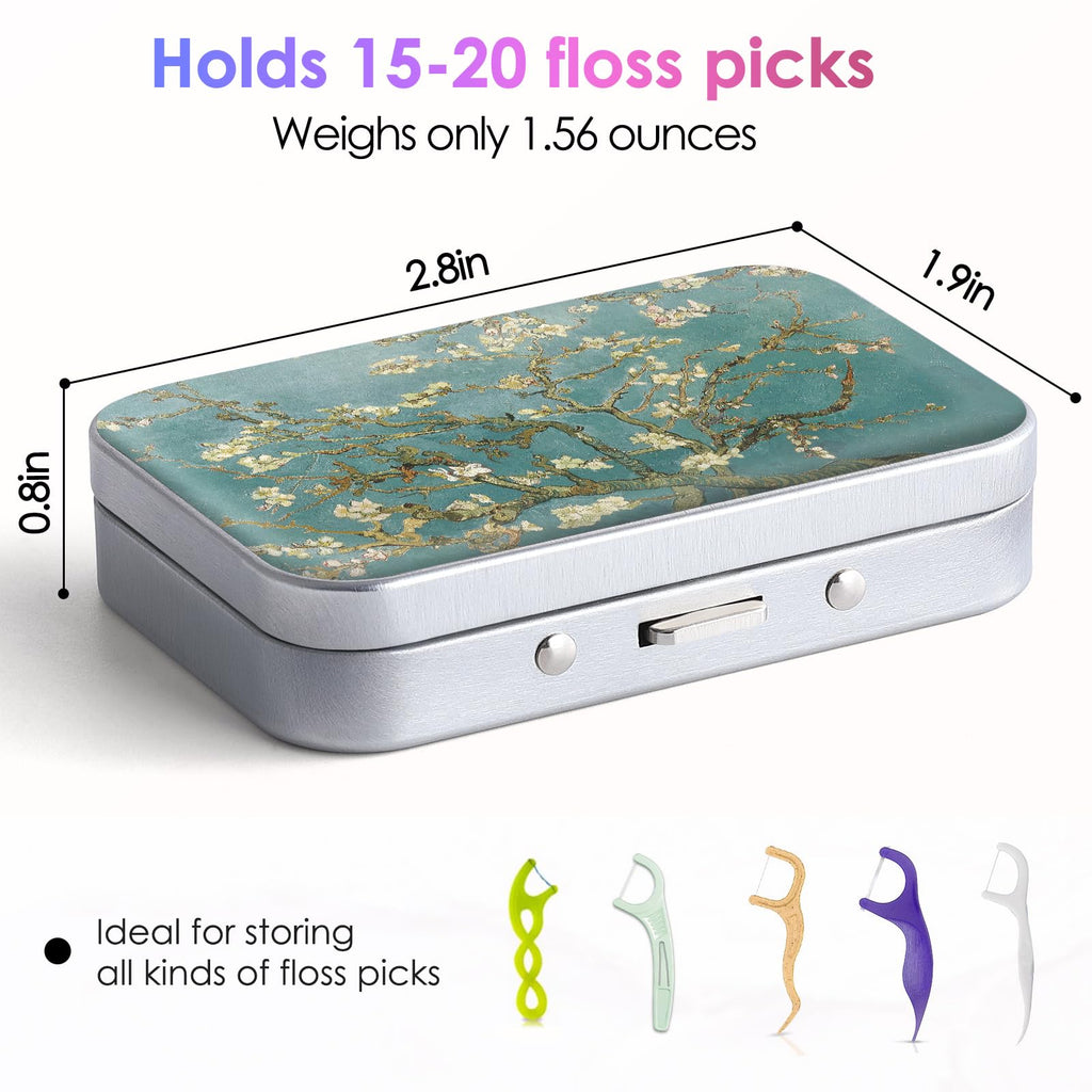 Gerkia Dental Floss Portable Case – Compact Floss Picks Organizer | Green Tree