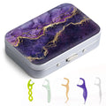 Gerkia Dental Floss Portable Case – Travel-ready Floss Dispenser (Purple Marble)