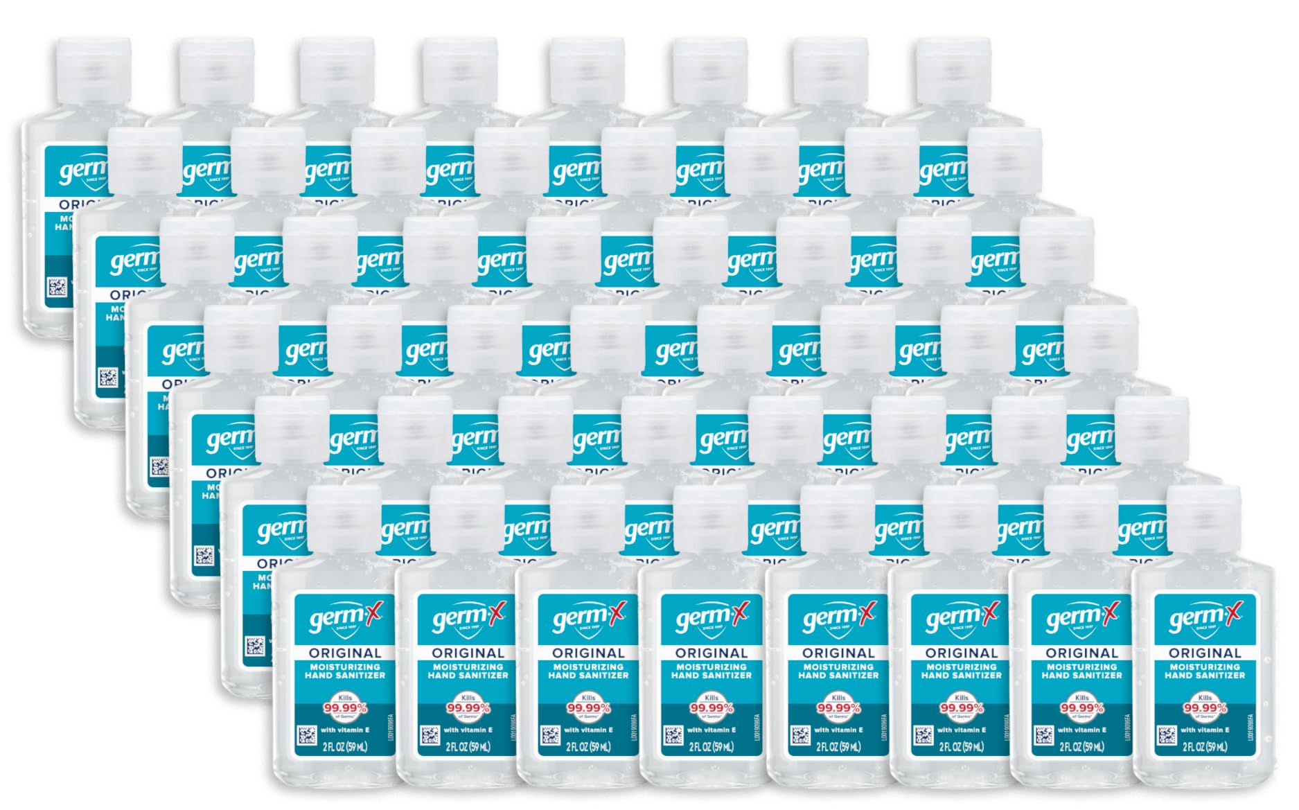 Germ-X Original Hand Sanitizer 2oz – Vitamin E Moisturizing Gel, Pack of 48