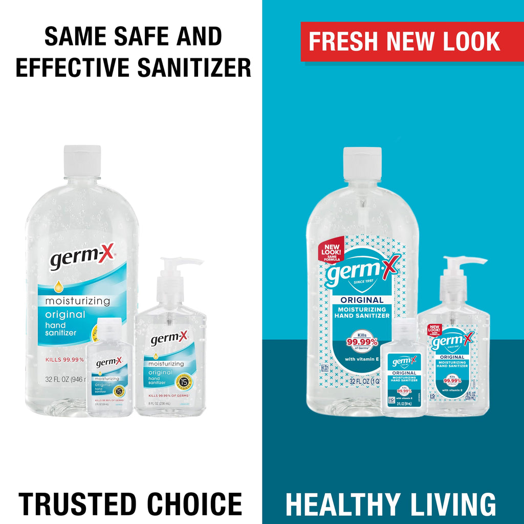 Germ-X Original Hand Sanitizer 2oz – Vitamin E Moisturizing Gel, Pack of 48