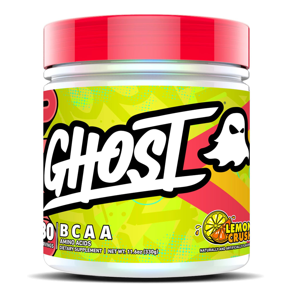 GHOST BCAA Powder Lemon Crush – 7G BCAAs, Sugar-Free, 30 Servings