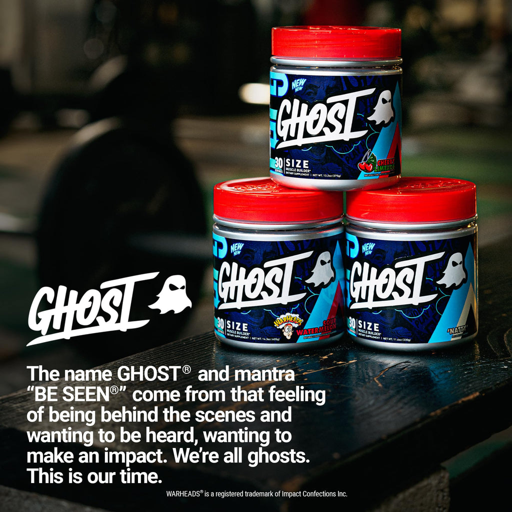 GHOST Size V3 Muscle Builder - Cherry Limeade, 30 Servings | Creatine, Betaine & Epicatechin