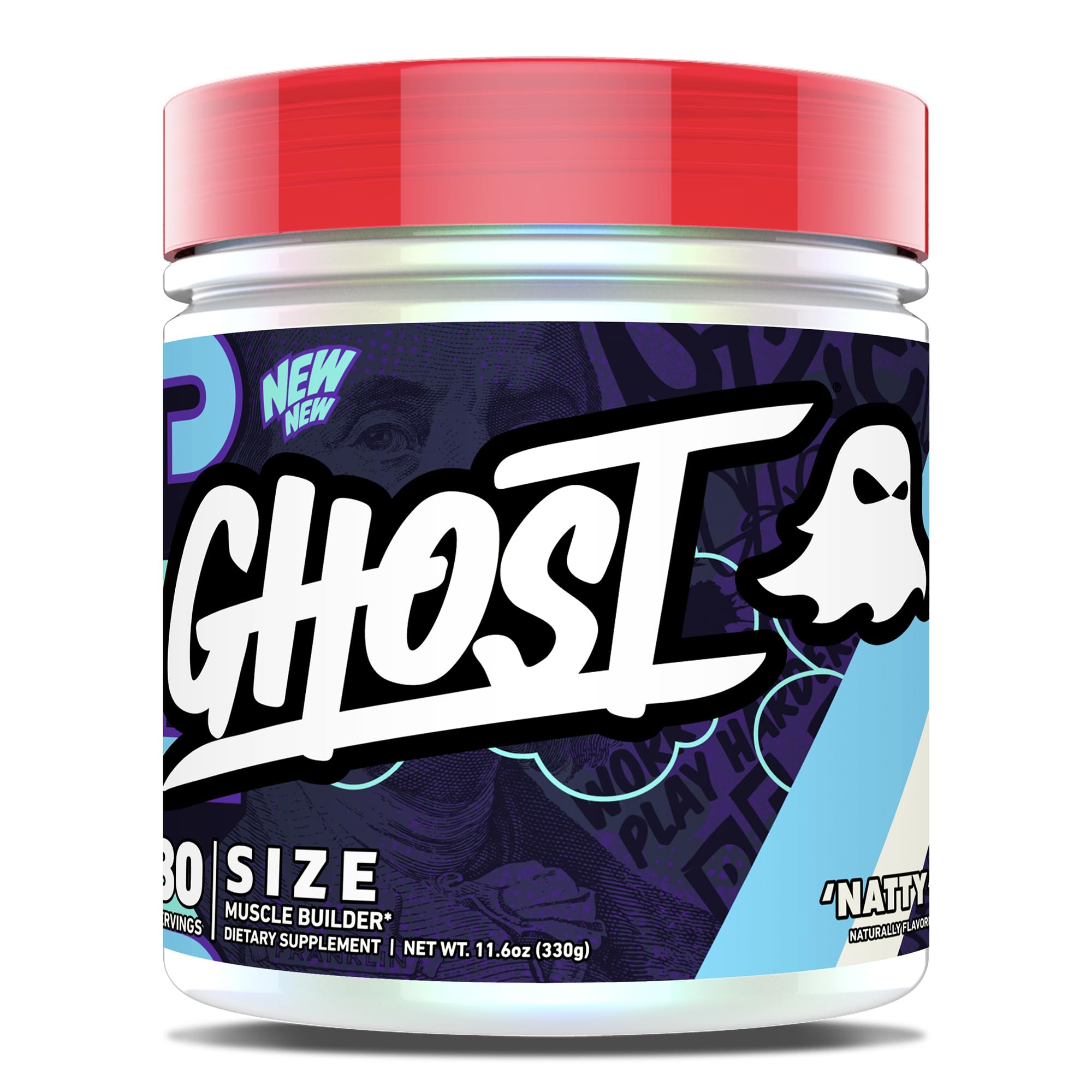 GHOST Size V3 Muscle Builder – 30 Servings, Sugar-Free & Gluten-Free, Creatine & Betaine