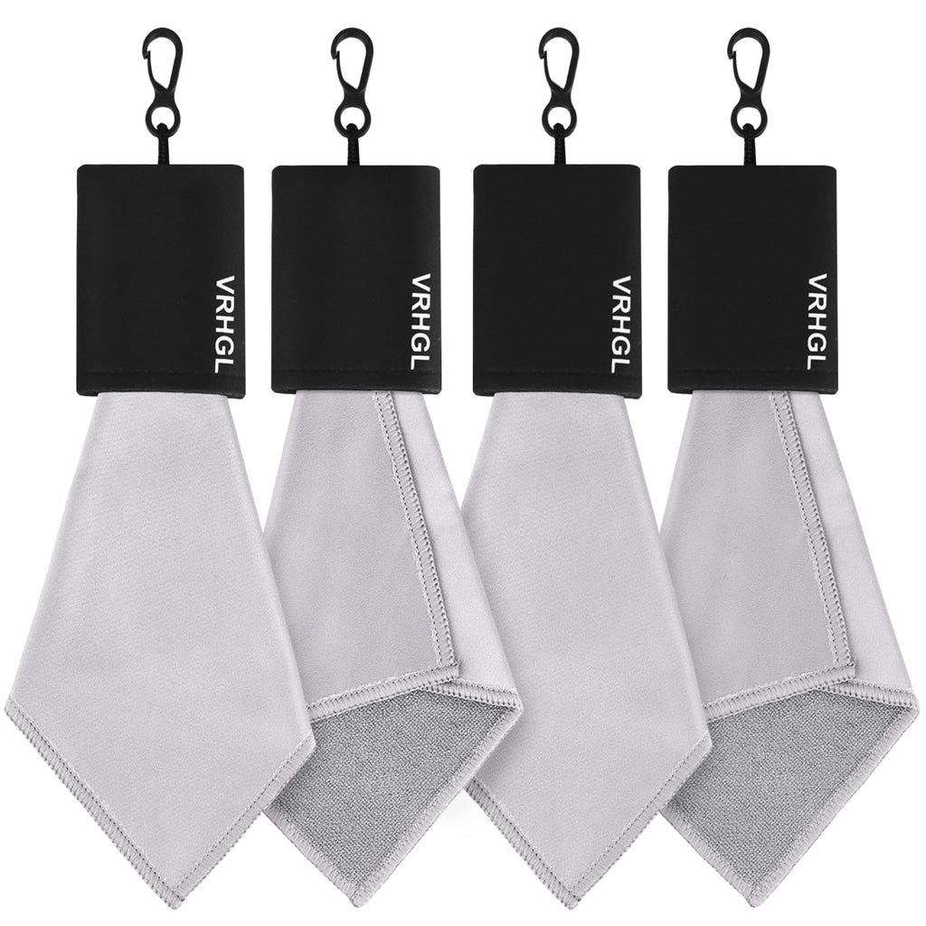 2-Sided Portable Glasses Cleaner Cloth Keychain | Reusable Microfiber Kit 6x6 in – Black