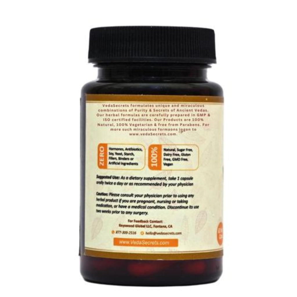 VedaSecrets Giloy Dietary Supplement - Tinospora Cordifolia, Organic Giloy Powder, 60 Vegetarian Capsules