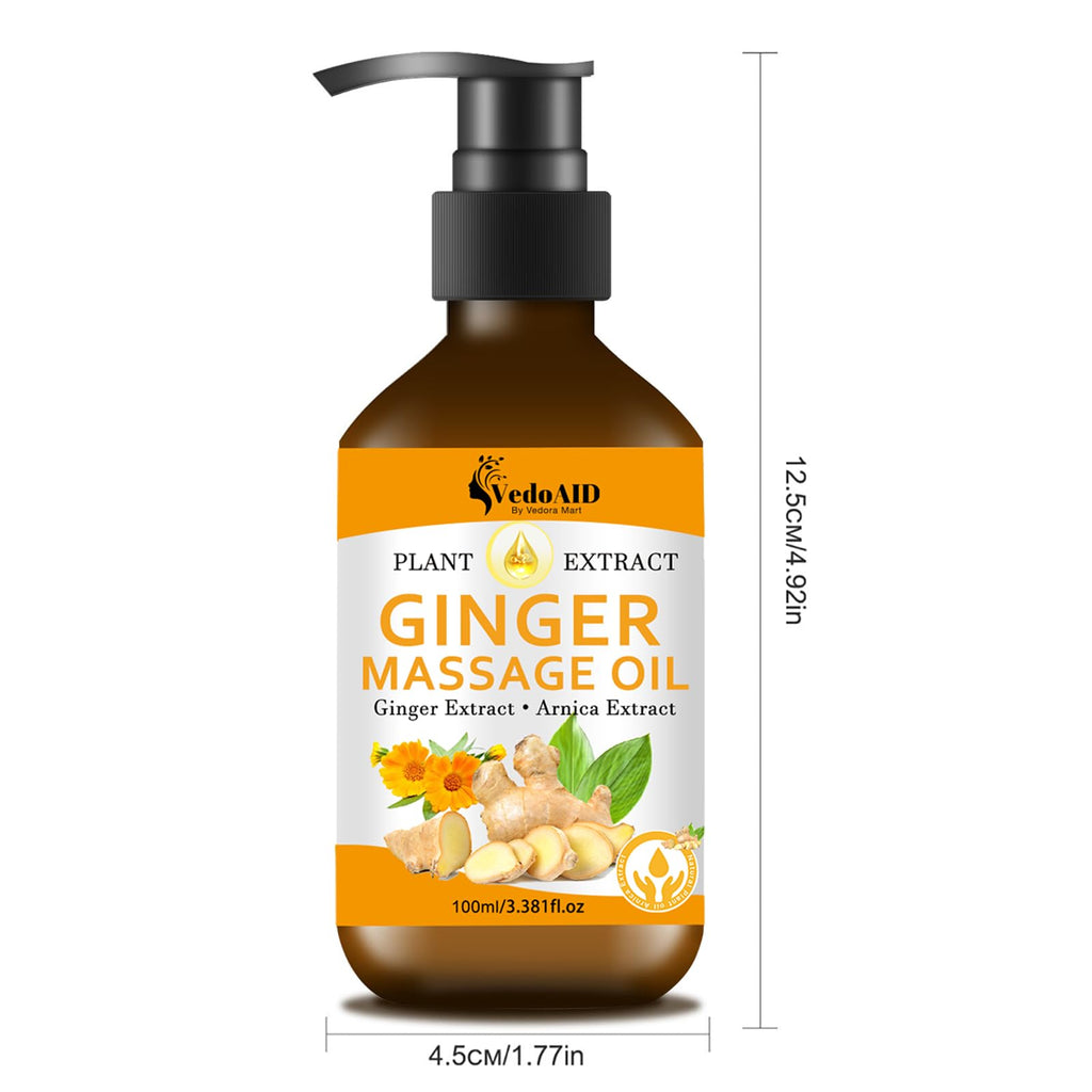 Ginger Massage Oil for Lymphatic Drainage & Sore Muscles – Spa-Quality Massage Oil (1)
