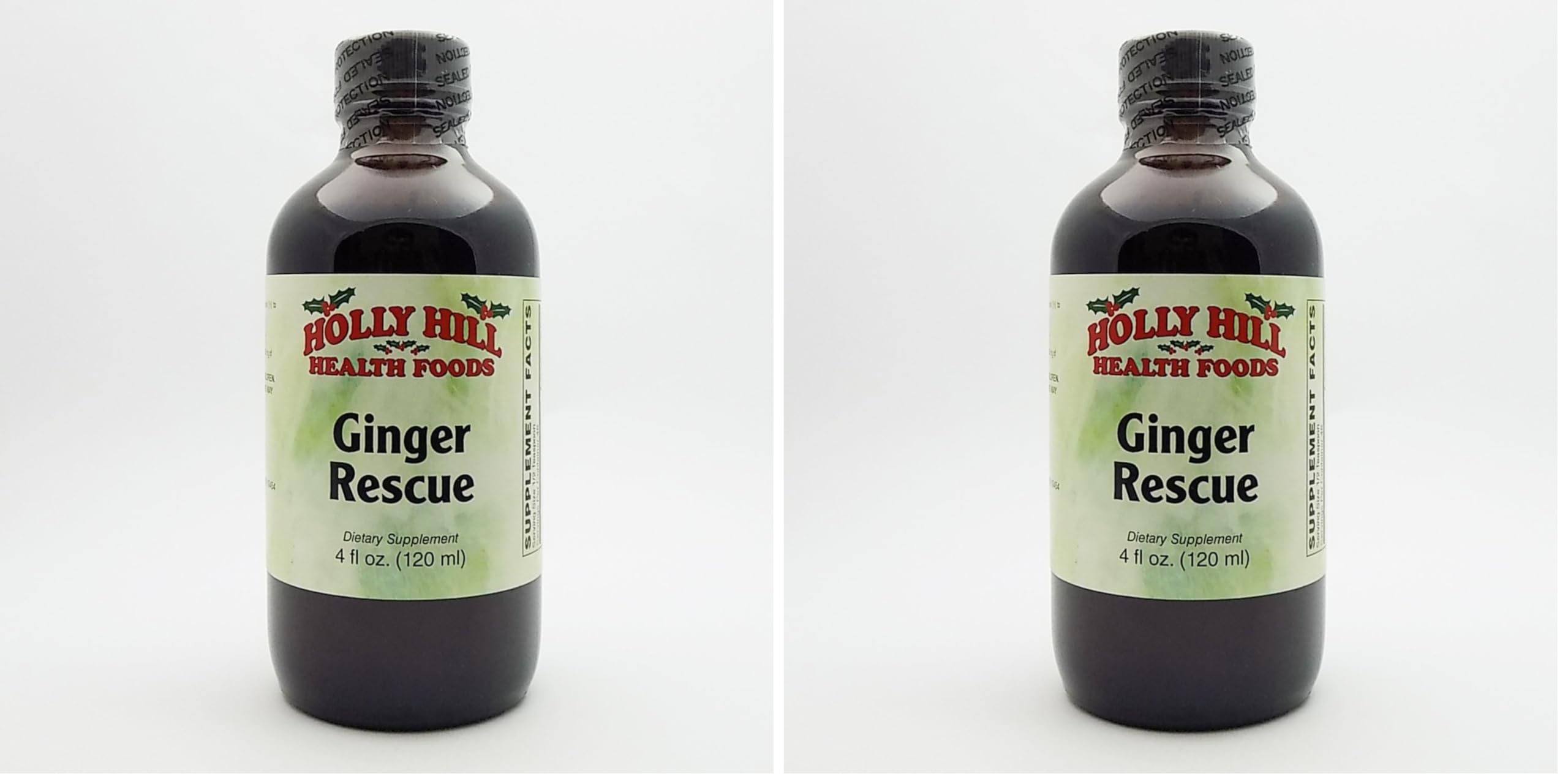 Holly Hill Health Foods Ginger Rescue Syrup – 4oz (Pack of 2)