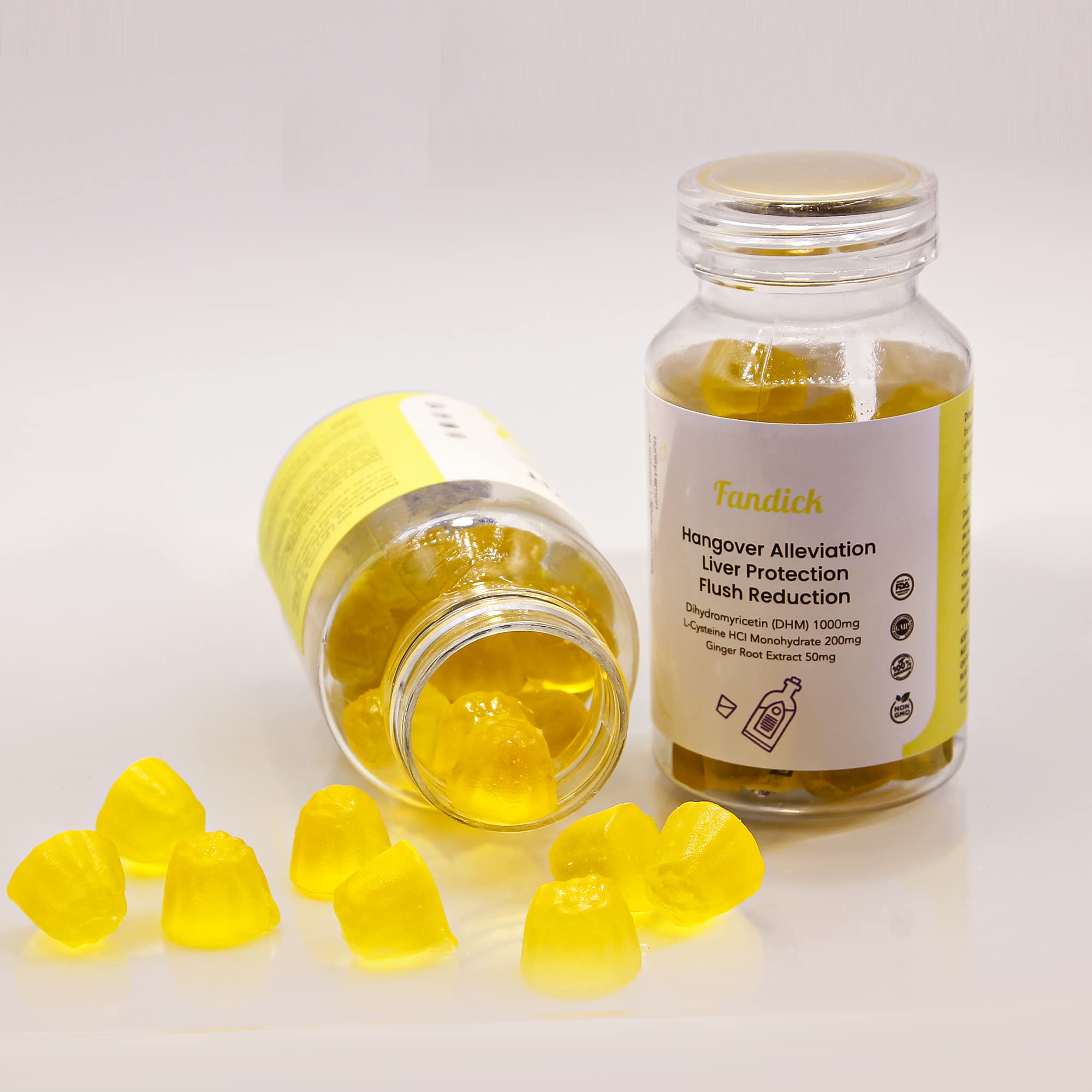 FANDICK DHM 1000 Dihydromyricetin Gummies (30 Count) – Ginger Root, Electrolyte Pectin