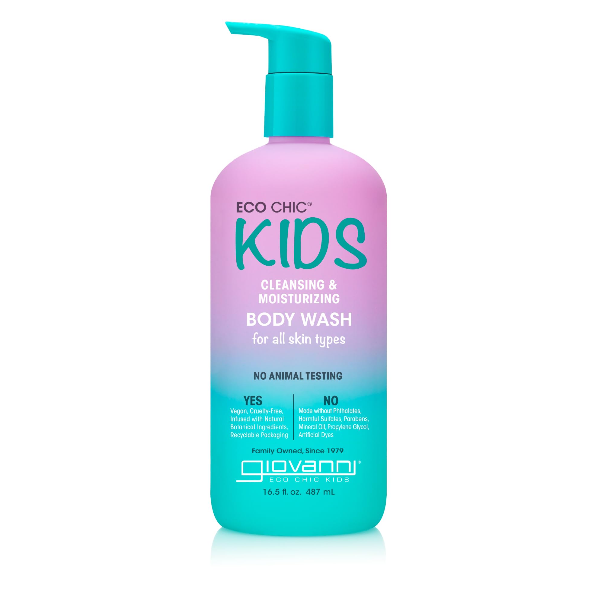 GIOVANNI Eco Chic KIDs Body Wash – Gentle, Vegan, All Skin Types (16.5 oz)